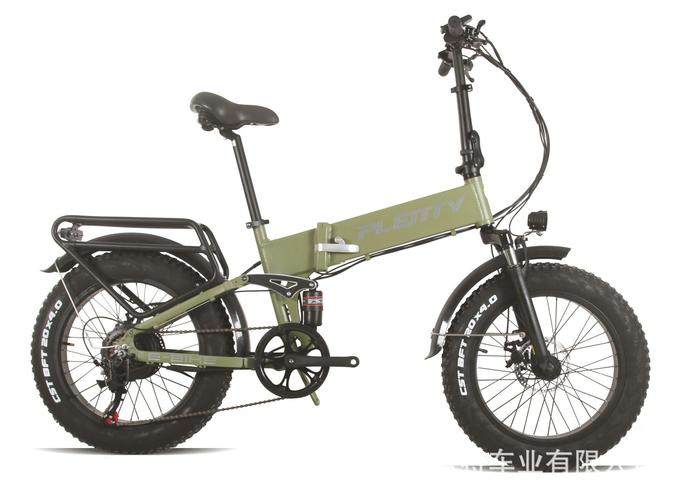 广州厂家批发20寸4.0折叠电动雪地宽胎变速锂电助力自行车
